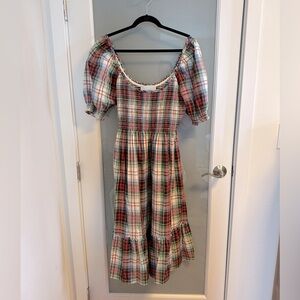 Hill House Louisa Nap Dress in Multi Tartan (XL)